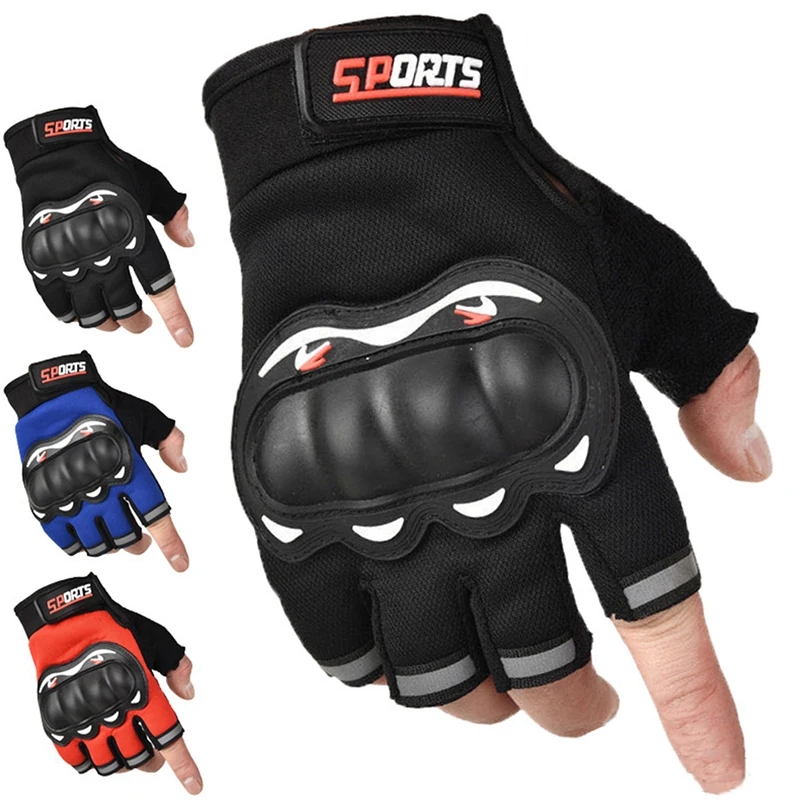Motorcycle Glove Knuckle - 男性のオートバイの手袋フル/ハーフフィンガー戦術ナックル保護モトクロス手袋耐久性のある乗馬作業手袋