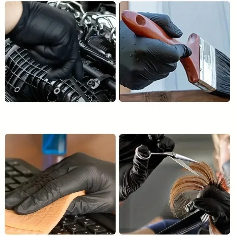 使い捨て黒手袋 男女兼用 ラテックスフリー ニトリルPVC  - Latex Disposable Glove のレビューと価格