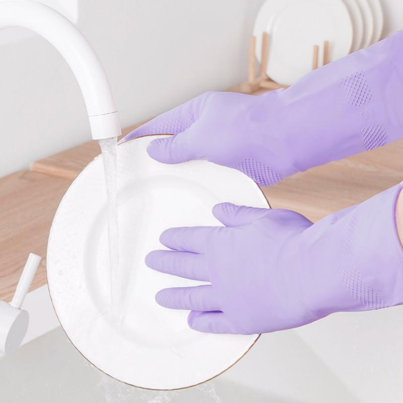 1 ペアラテックス家庭用クリーニング手袋防水食器洗い手袋ノン - Dish Glove Rubber のレビューと価格