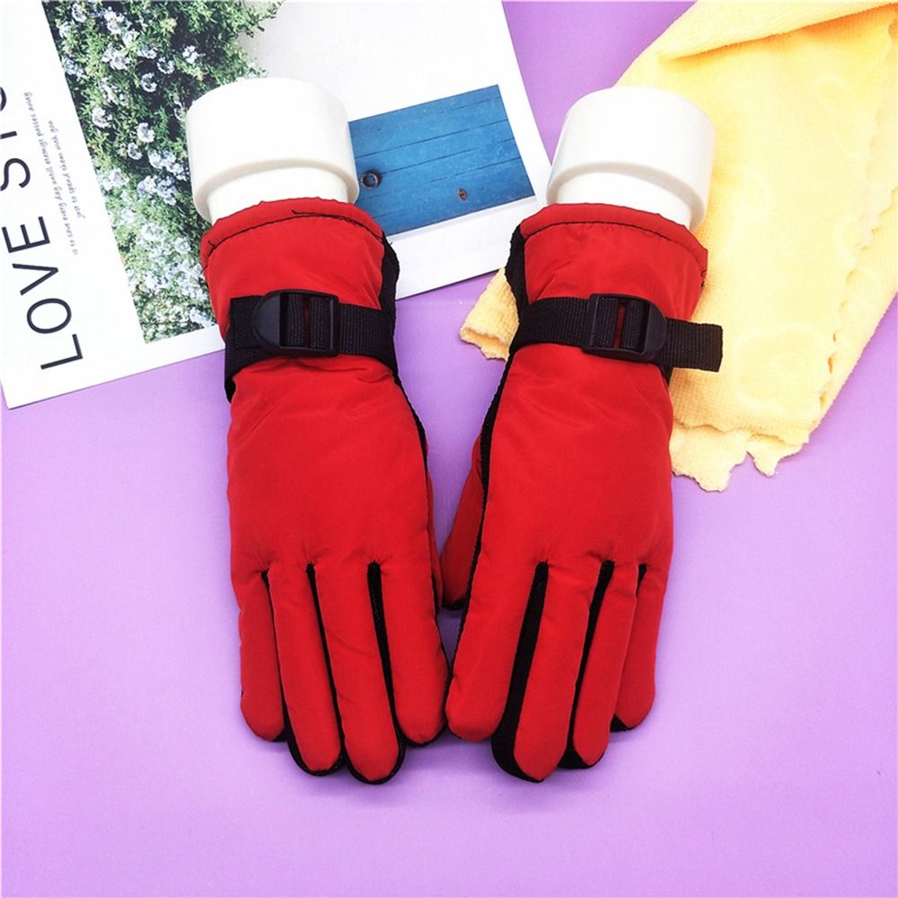 冬は防風スキー手袋が必要です滑り止め防水大人用ミトン厚く暖か - Ski Glove Waterproof のレビューと価格