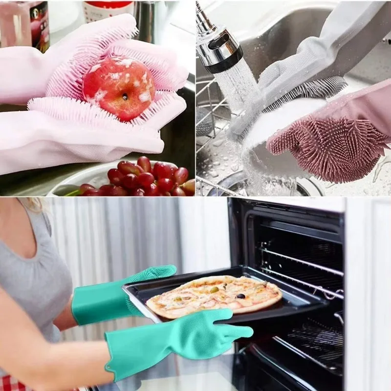 1pc シリコーン食器洗い手袋クリーニング手袋シリコーンゴム - Dish Glove Rubber のレビューと価格