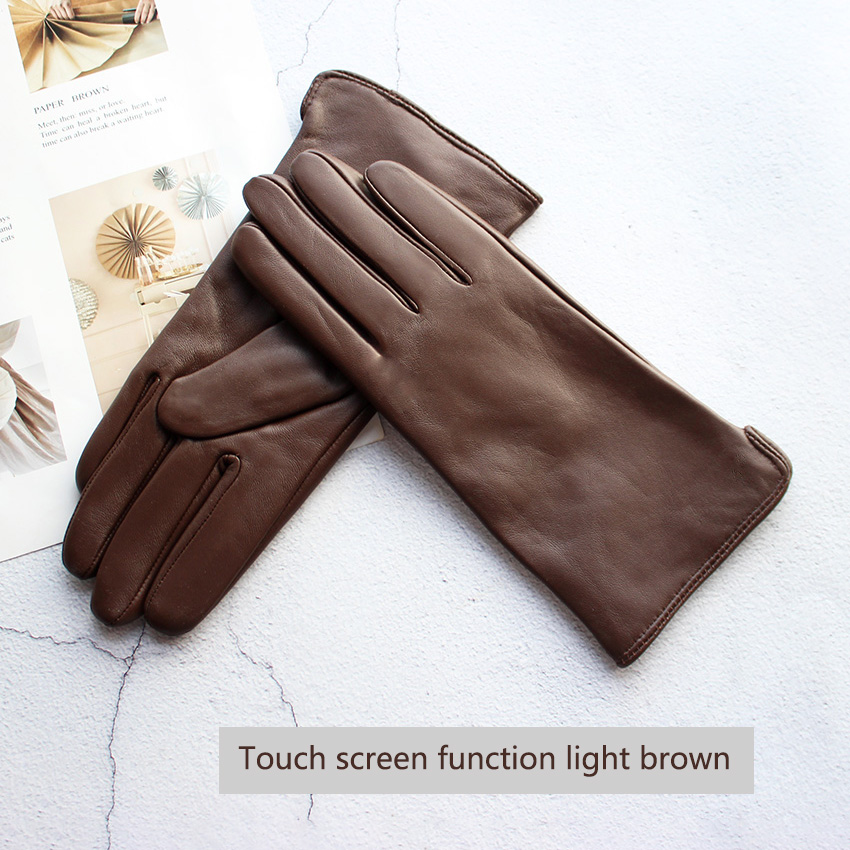 女性用カラーシープスキンレザーグローブ ストレートスタイル  - Leather Driving Glove のレビューと価格