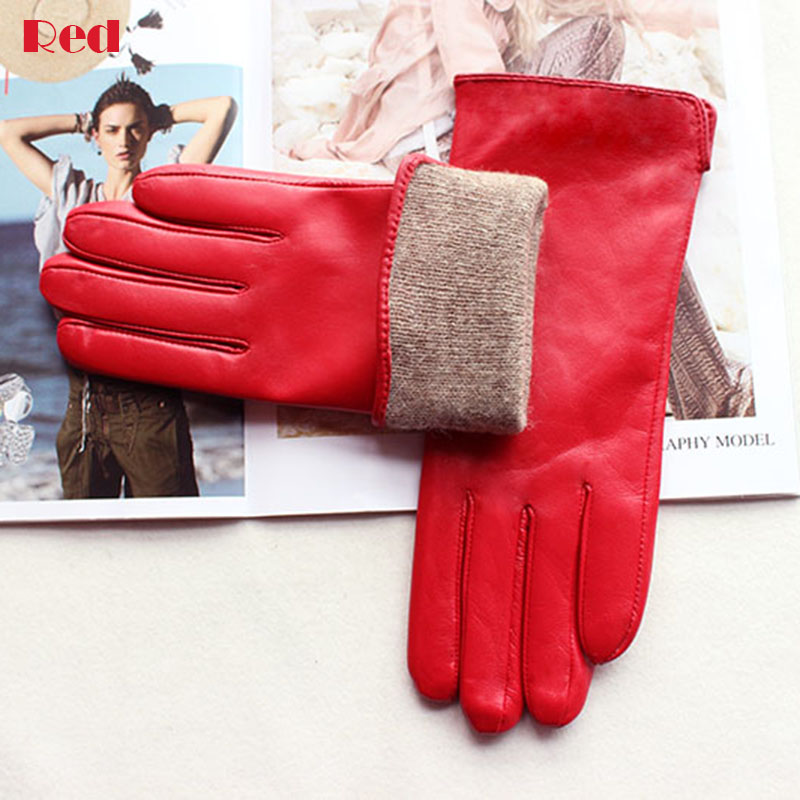 女性用カラーシープスキンレザーグローブ ストレートスタイル  - Leather Driving Glove のレビューと価格