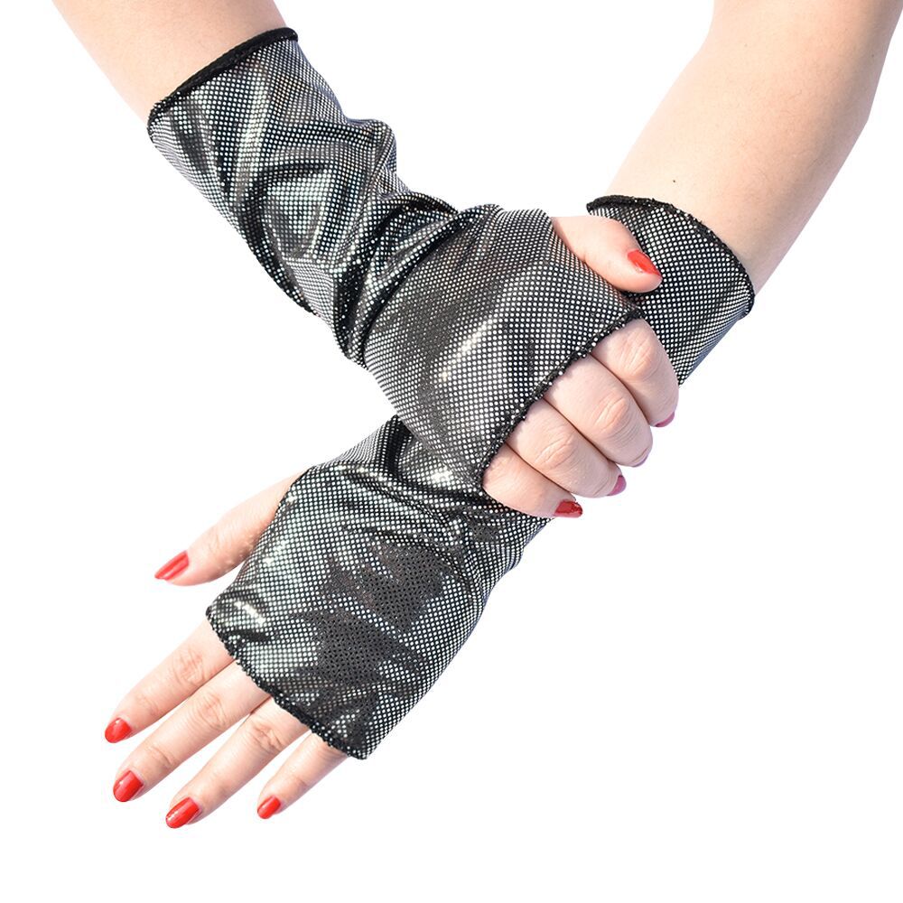 1組 レディース フェイクパテントレザー パンク ゴシックス - Fingerless Glove Knit のレビューと価格