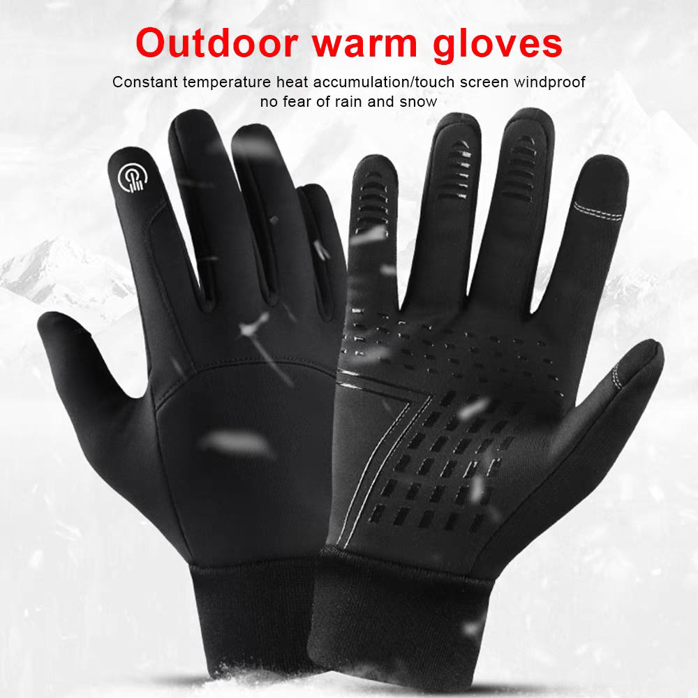 男性と女性のためのサーマルフリースグローブ、タッチスクリーン - Ski Glove Waterproof のレビューと価格