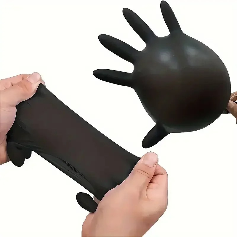 1/100 個使い捨て黒手袋ラテックスフリーニトリル PVC - Latex Disposable Glove のレビューと価格